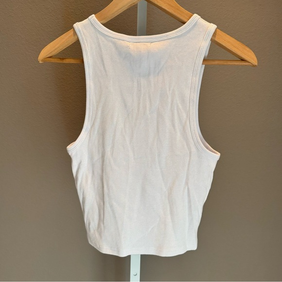 Z Supply Hannah Crop Rib Tank Top in White - Size Large - Picture 3 of 7